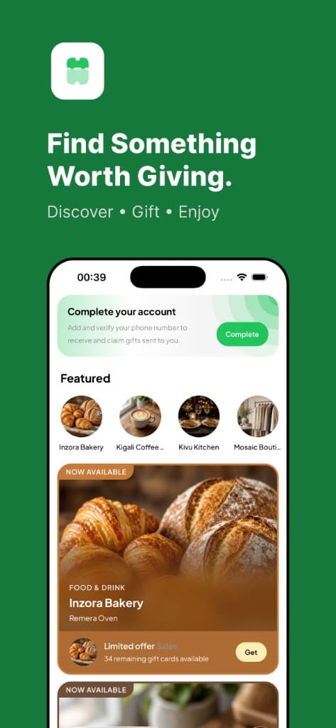 Treat home showing featured gifts from local businesses